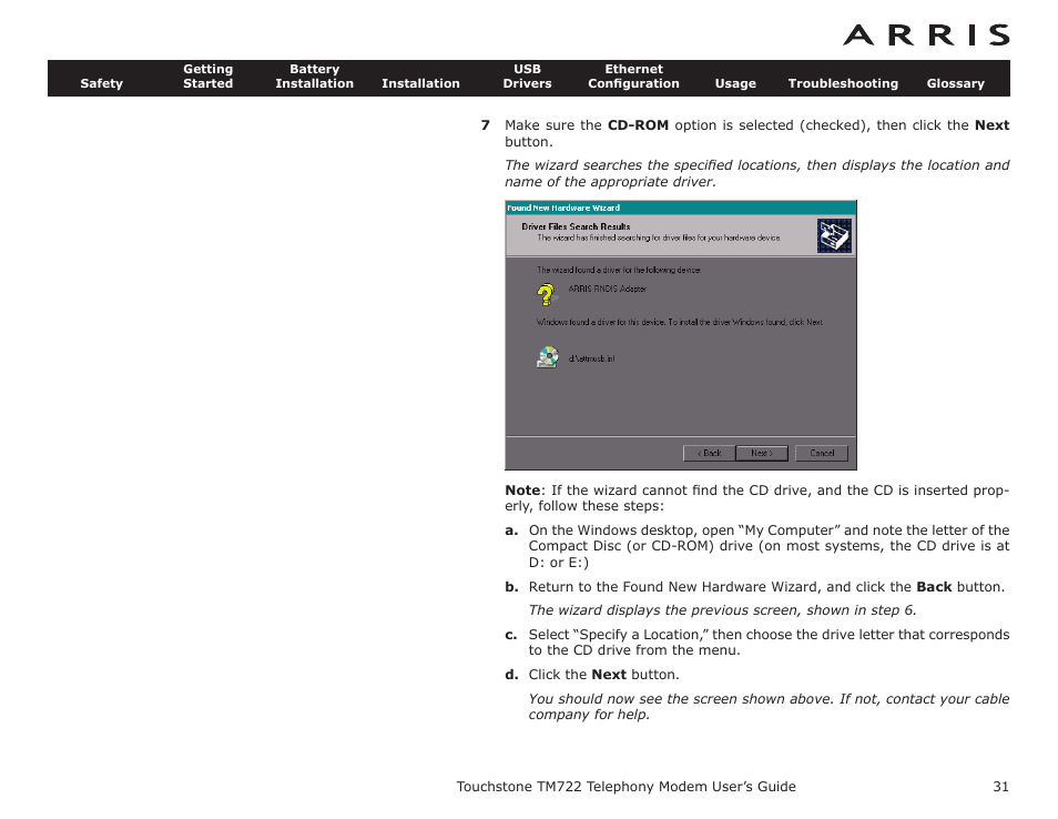 ARRIS TM722G-CT User Guide User Manual | Page 31 / 73