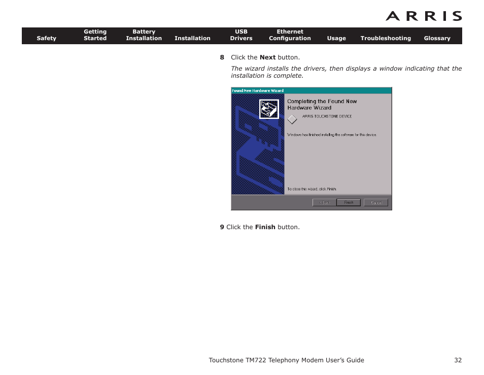 ARRIS TM722G-CT User Guide User Manual | Page 32 / 73