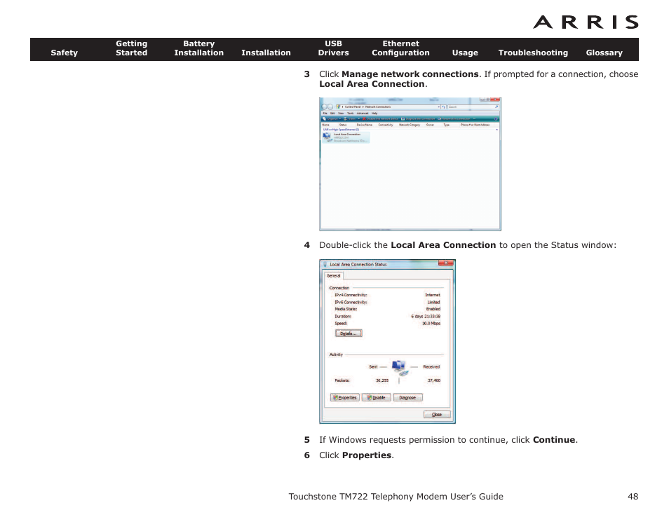 ARRIS TM722G-CT User Guide User Manual | Page 48 / 73