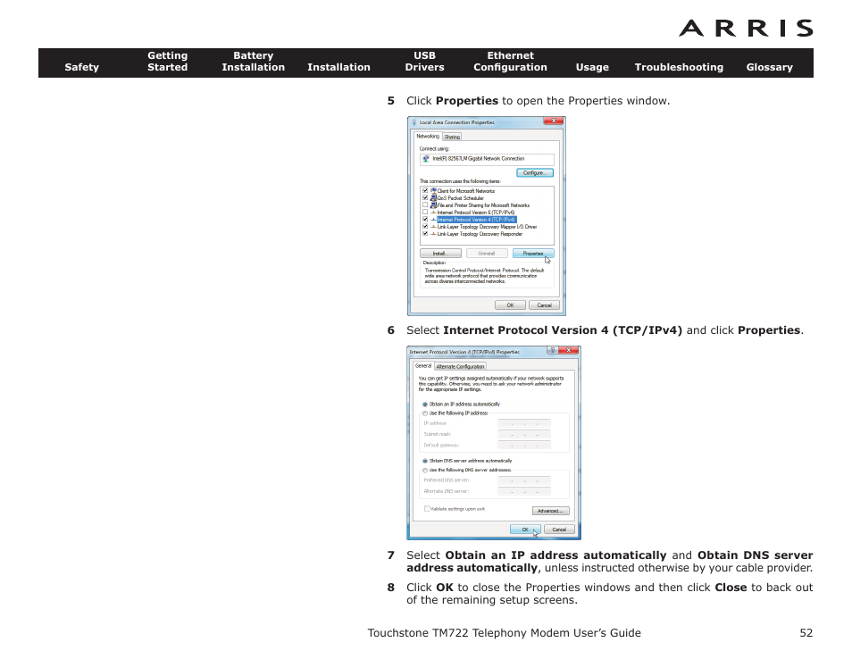 ARRIS TM722G-CT User Guide User Manual | Page 52 / 73