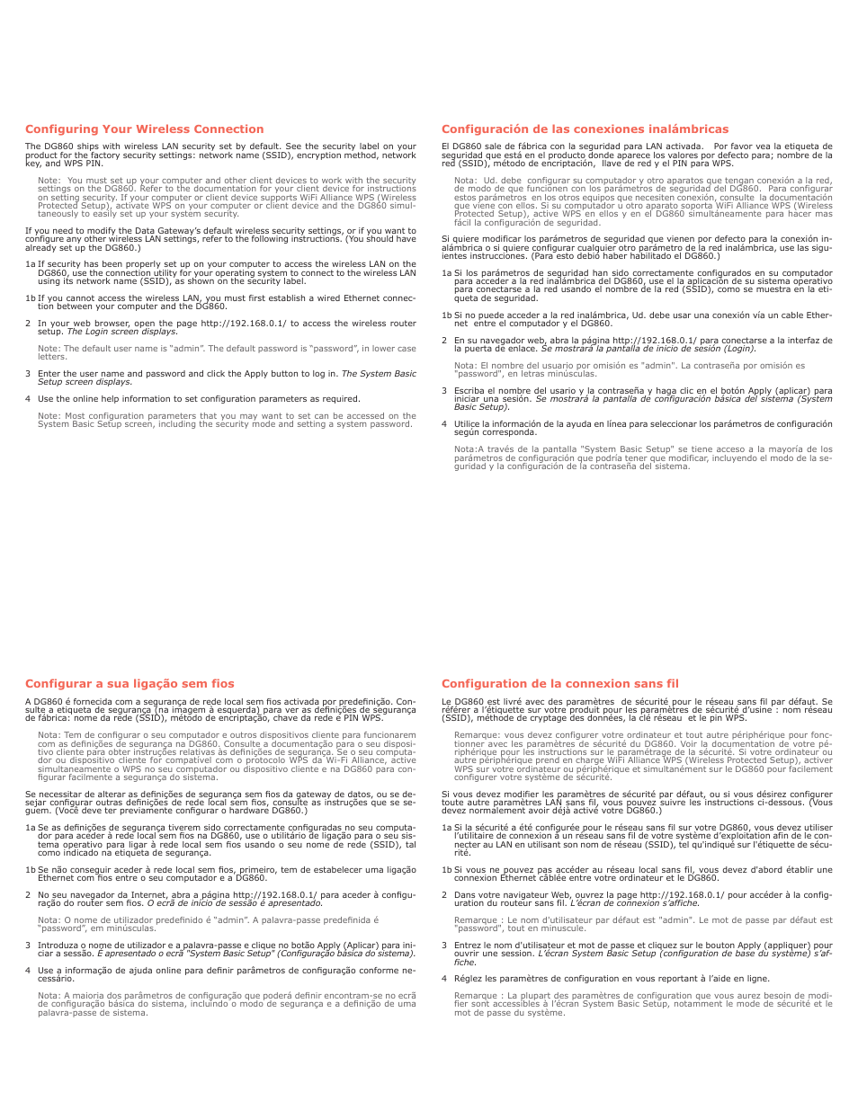 ARRIS DG860 Quick Start Guide User Manual | Page 2 / 2