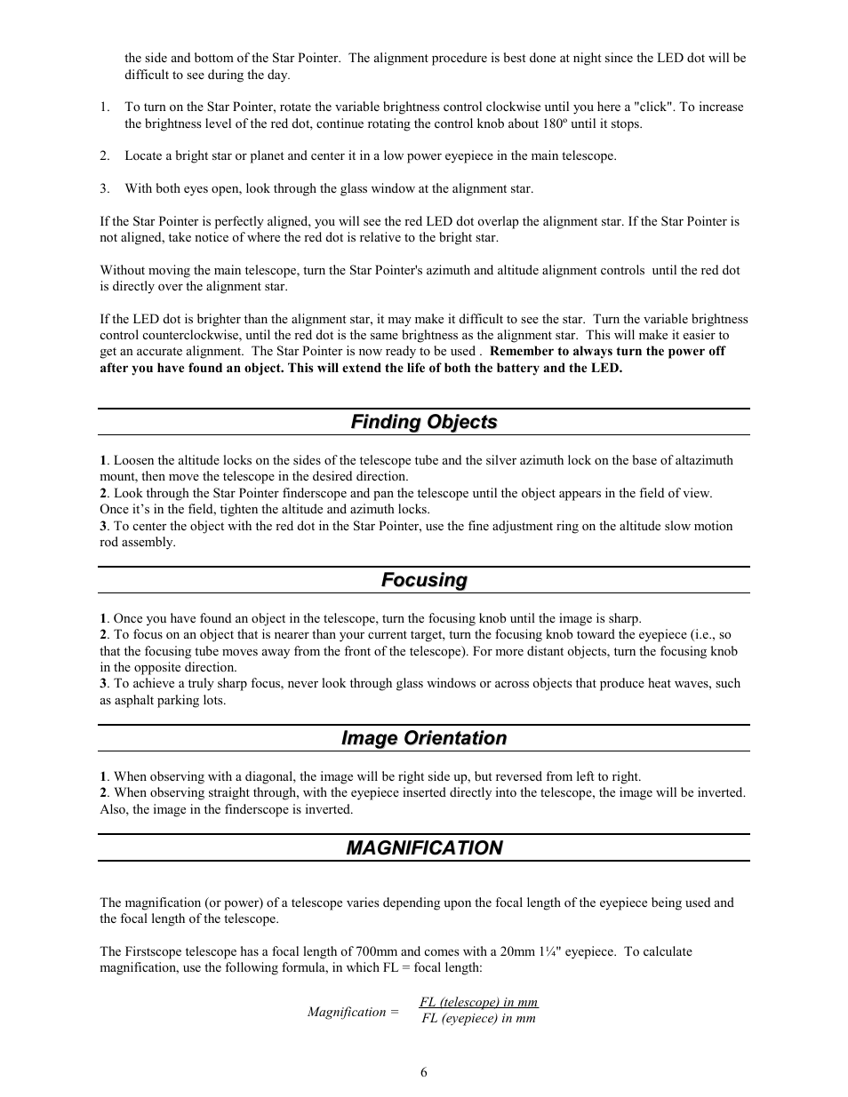 Celestron FIRSTSCOPE 21052 User Manual | Page 6 / 10