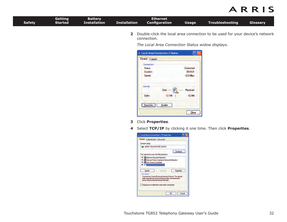 ARRIS TG852G-NA User Guide User Manual | Page 32 / 60