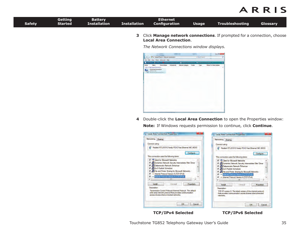 ARRIS TG852G-NA User Guide User Manual | Page 35 / 60