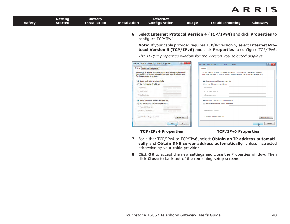 ARRIS TG852G-NA User Guide User Manual | Page 40 / 60