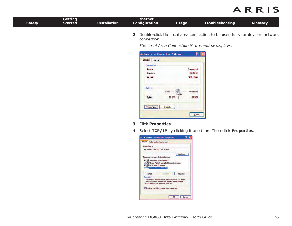 ARRIS DG860 User Guide User Manual | Page 26 / 47