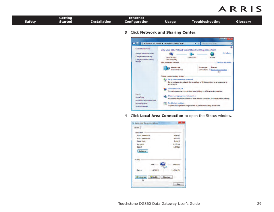 ARRIS DG860 User Guide User Manual | Page 29 / 47