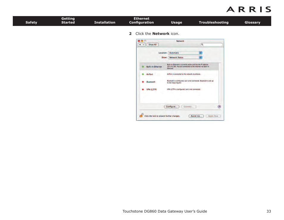 ARRIS DG860 User Guide User Manual | Page 33 / 47