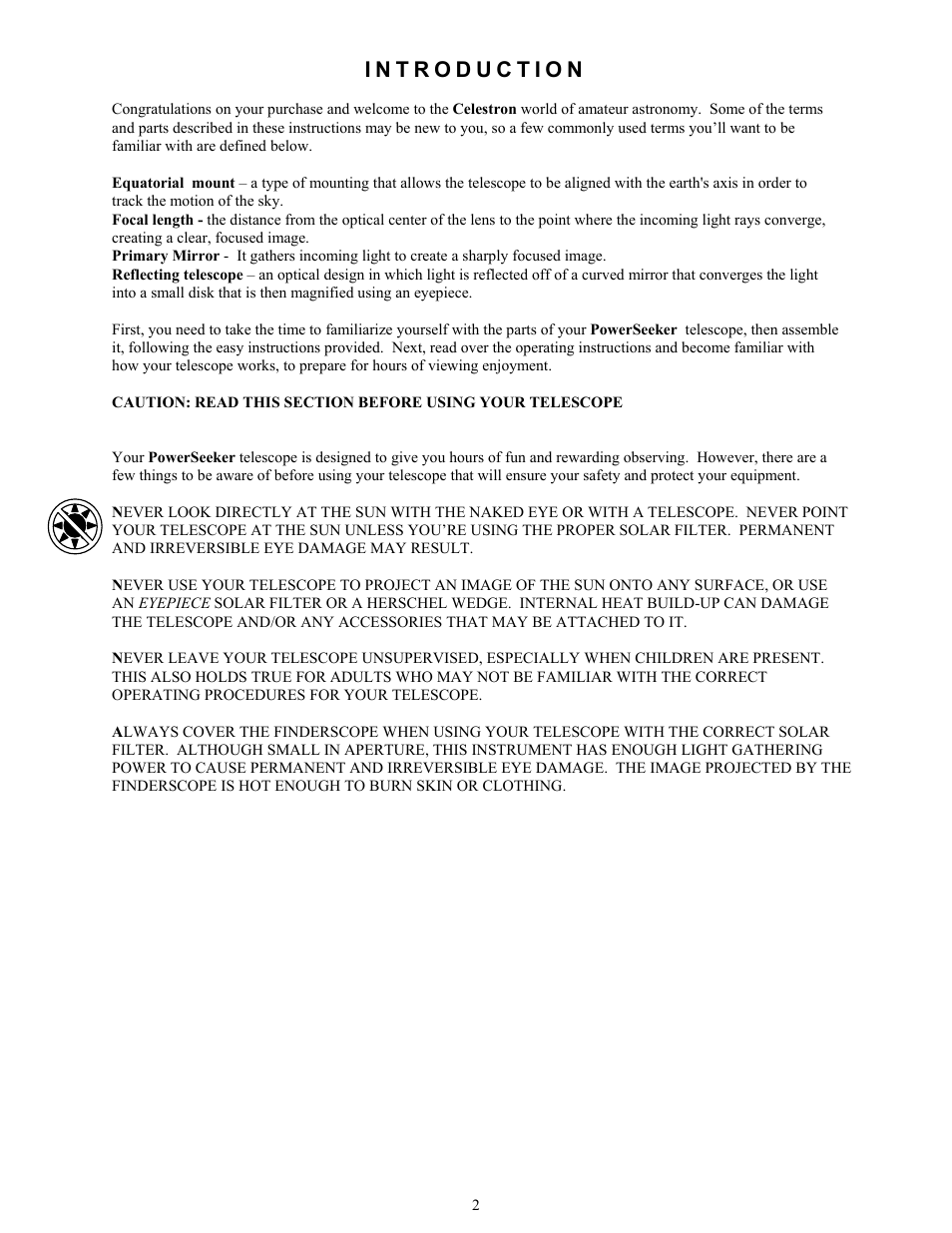 Celestron 127 User Manual | Page 2 / 15