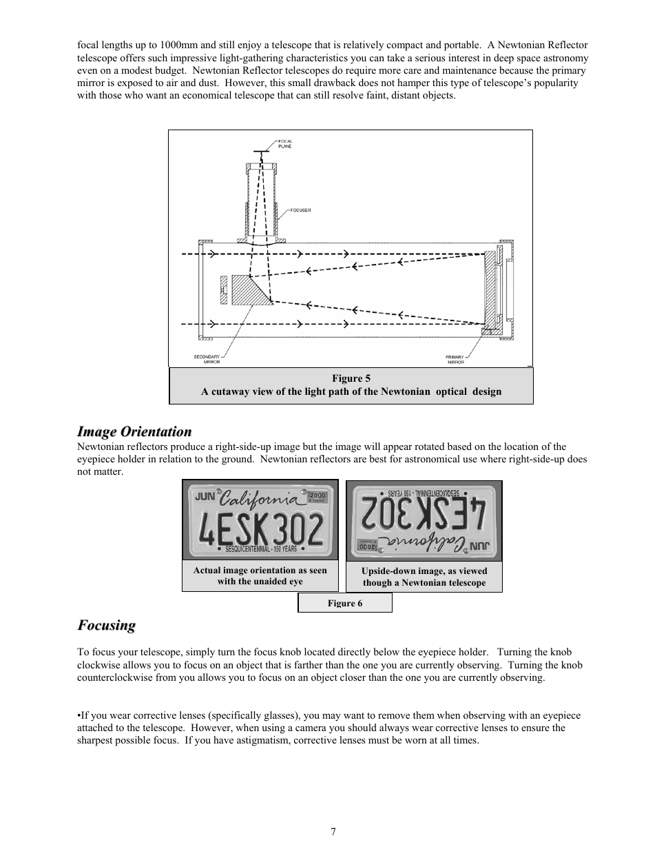 Focusing | Celestron 127 User Manual | Page 7 / 15