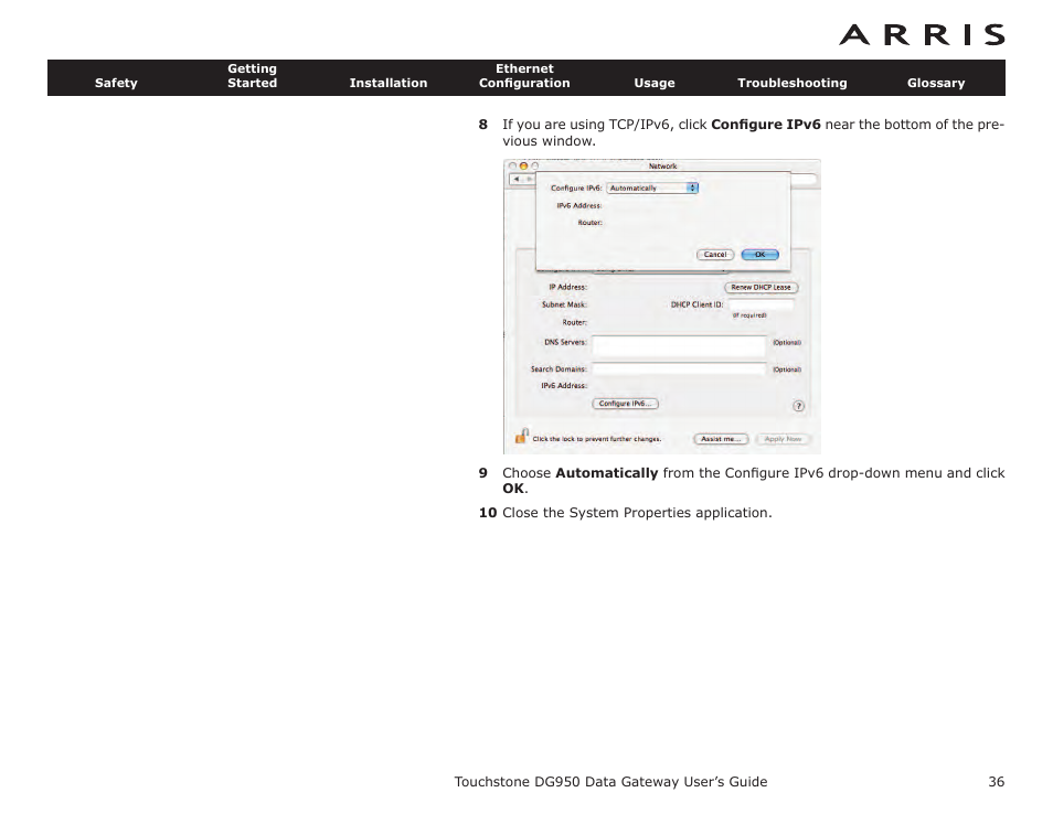 ARRIS DG950 User Guide User Manual | Page 36 / 49