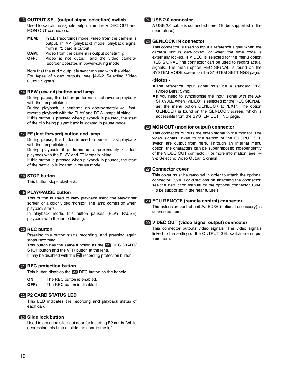 Panasonic SPX900 User Manual | Page 16 / 118