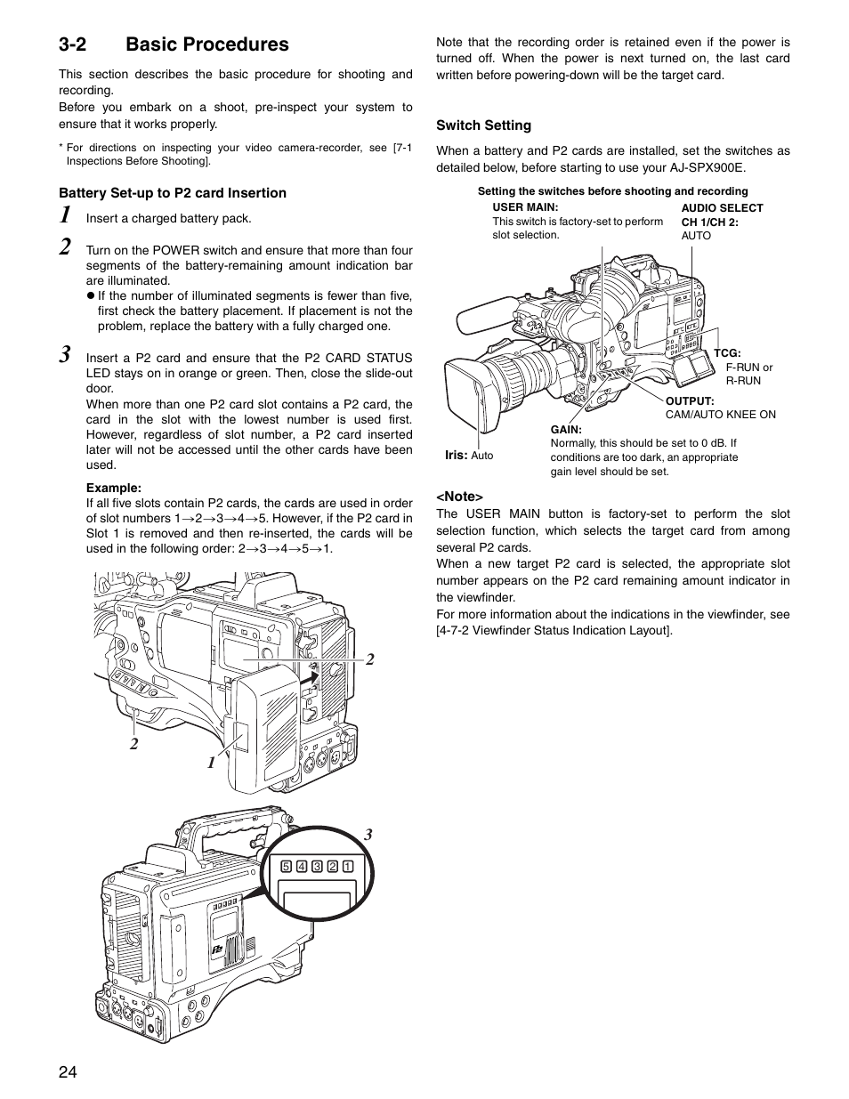 2 basic procedures, Basic procedures | Panasonic SPX900 User Manual | Page 24 / 118