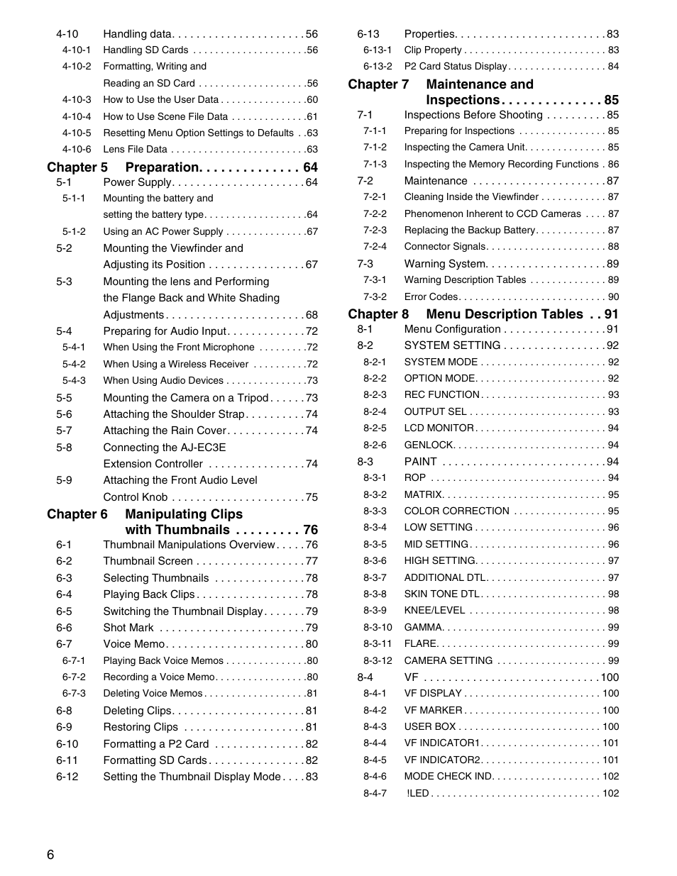 Panasonic SPX900 User Manual | Page 6 / 118