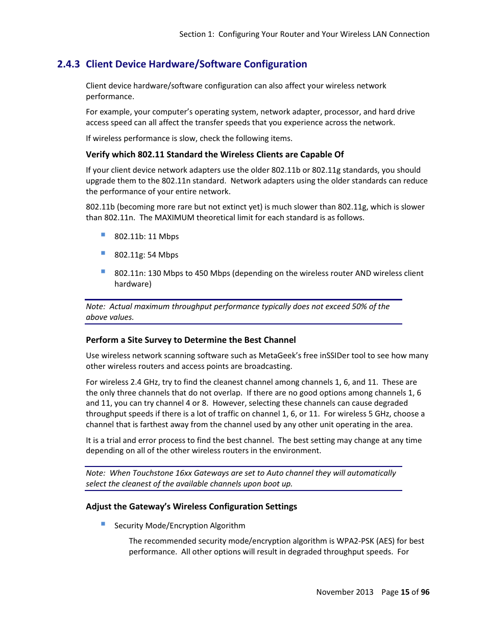 3 client device hardware/software configuration | ARRIS TG1672G-NA Web GUI User Guide User Manual | Page 15 / 96