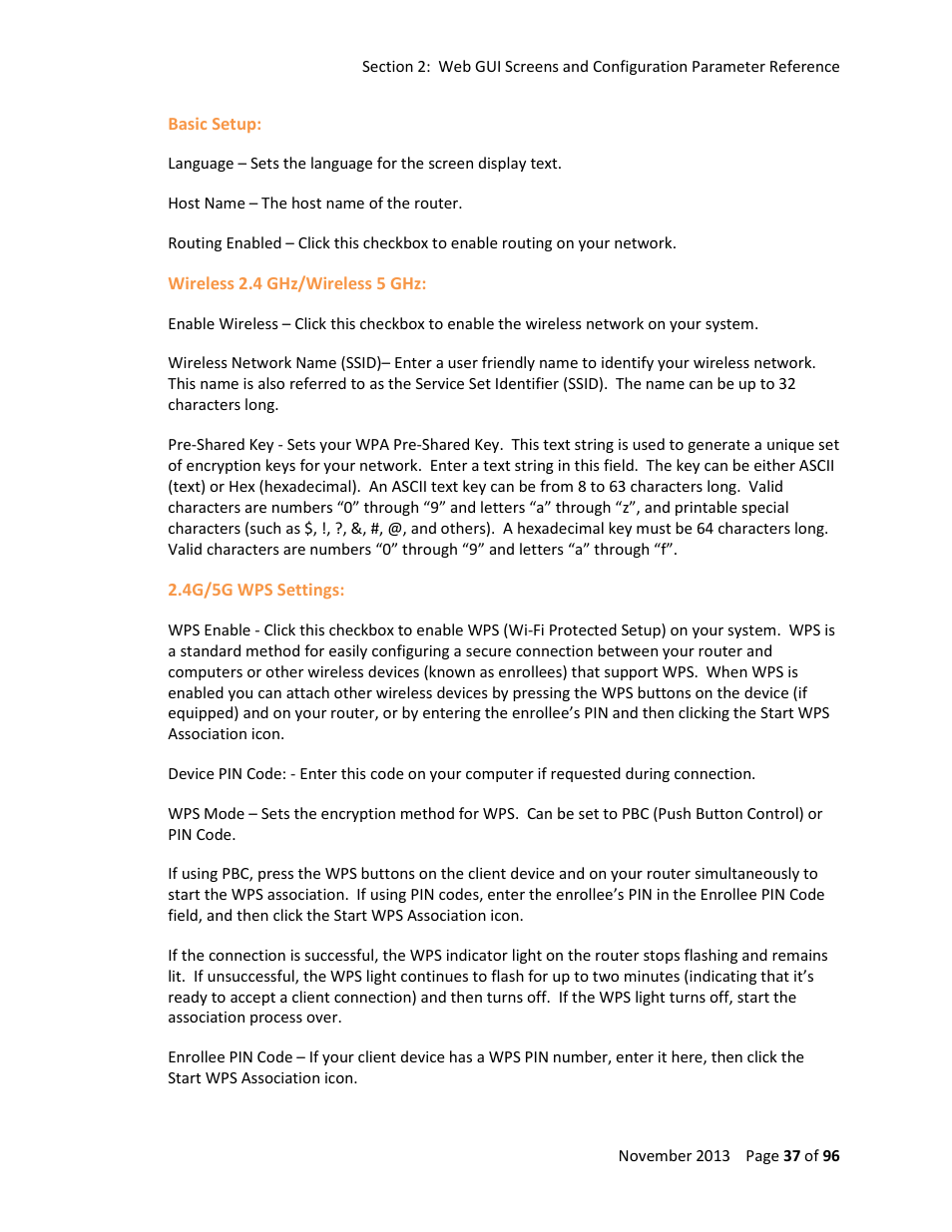 ARRIS TG1672G-NA Web GUI User Guide User Manual | Page 37 / 96