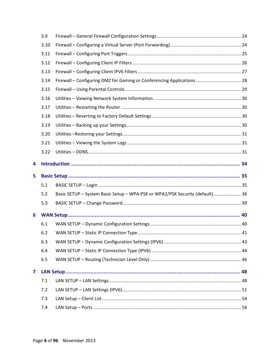ARRIS TG1672G-NA Web GUI User Guide User Manual | Page 4 / 96