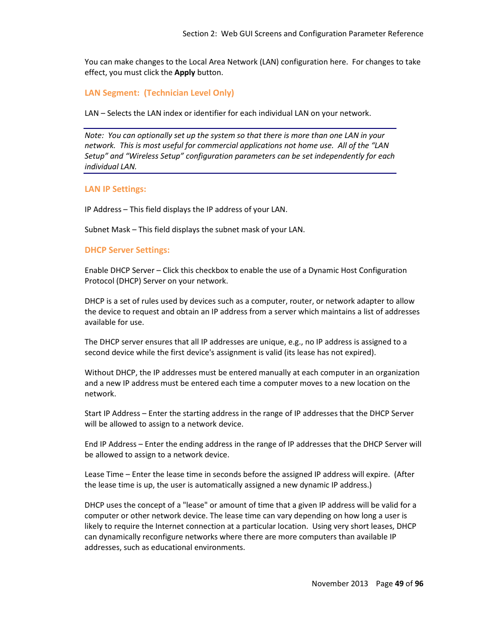 ARRIS TG1672G-NA Web GUI User Guide User Manual | Page 49 / 96