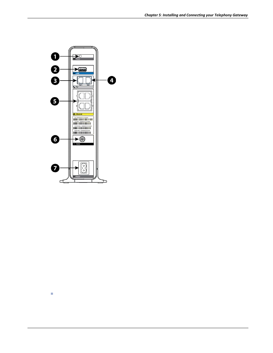 Rear panel, Selecting an installation location | ARRIS TG2472G-NA User Guide User Manual | Page 23 / 44