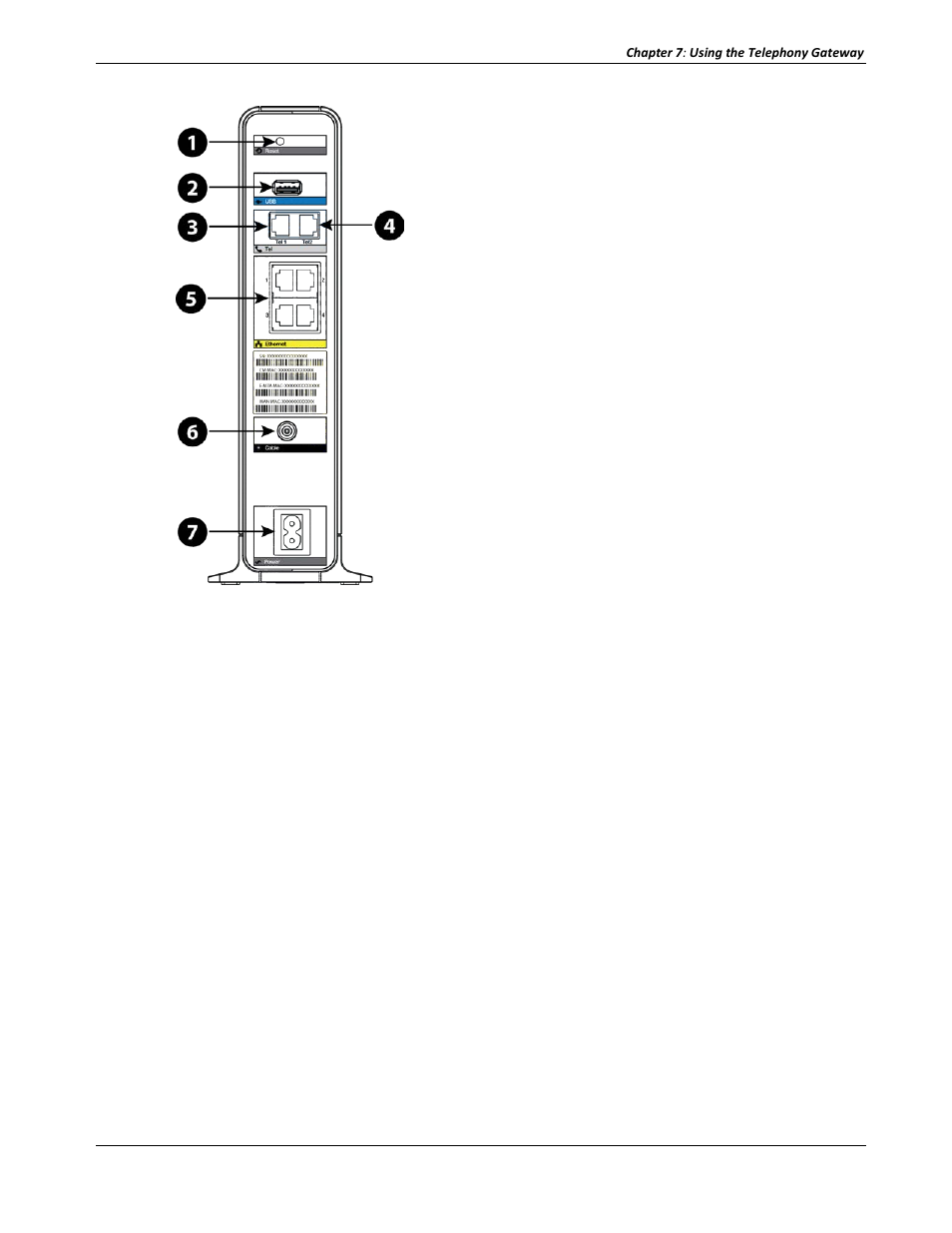 Resetting the router to factory defaults, Booting from battery, E 37) | ARRIS TG2472G-NA User Guide User Manual | Page 37 / 44