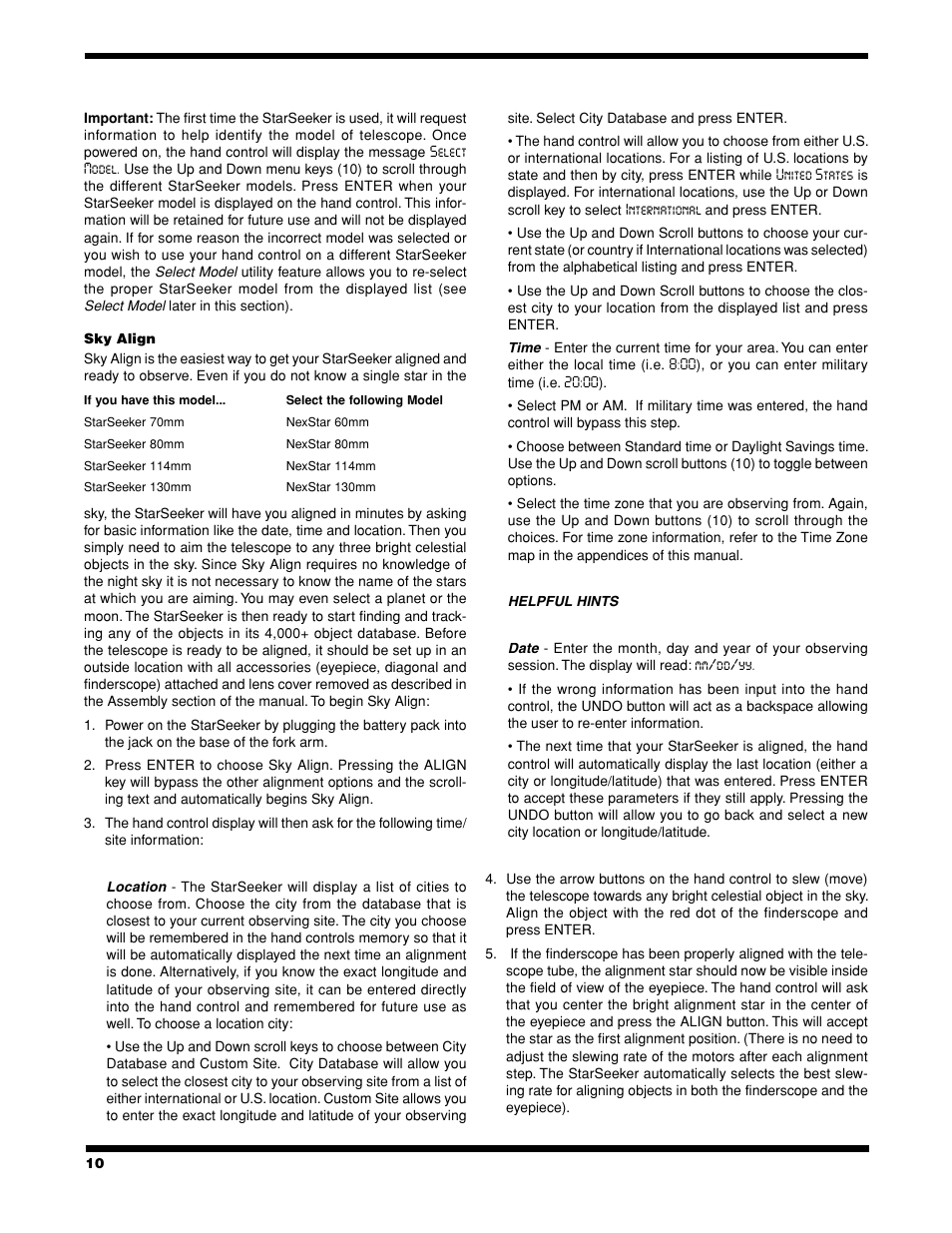 Celestron StarSeeker User Manual | Page 10 / 34