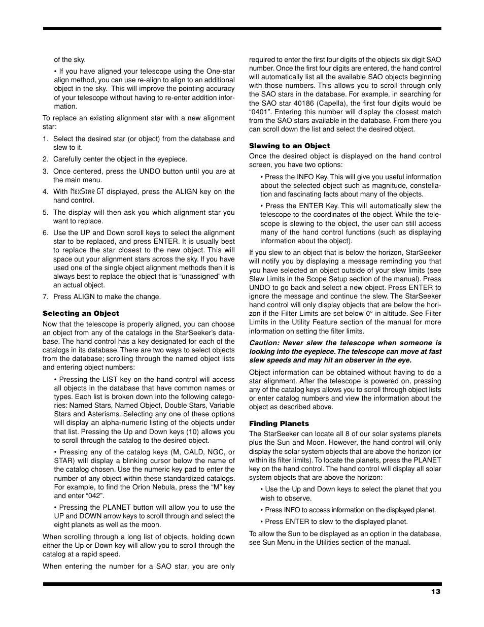 Celestron StarSeeker User Manual | Page 13 / 34