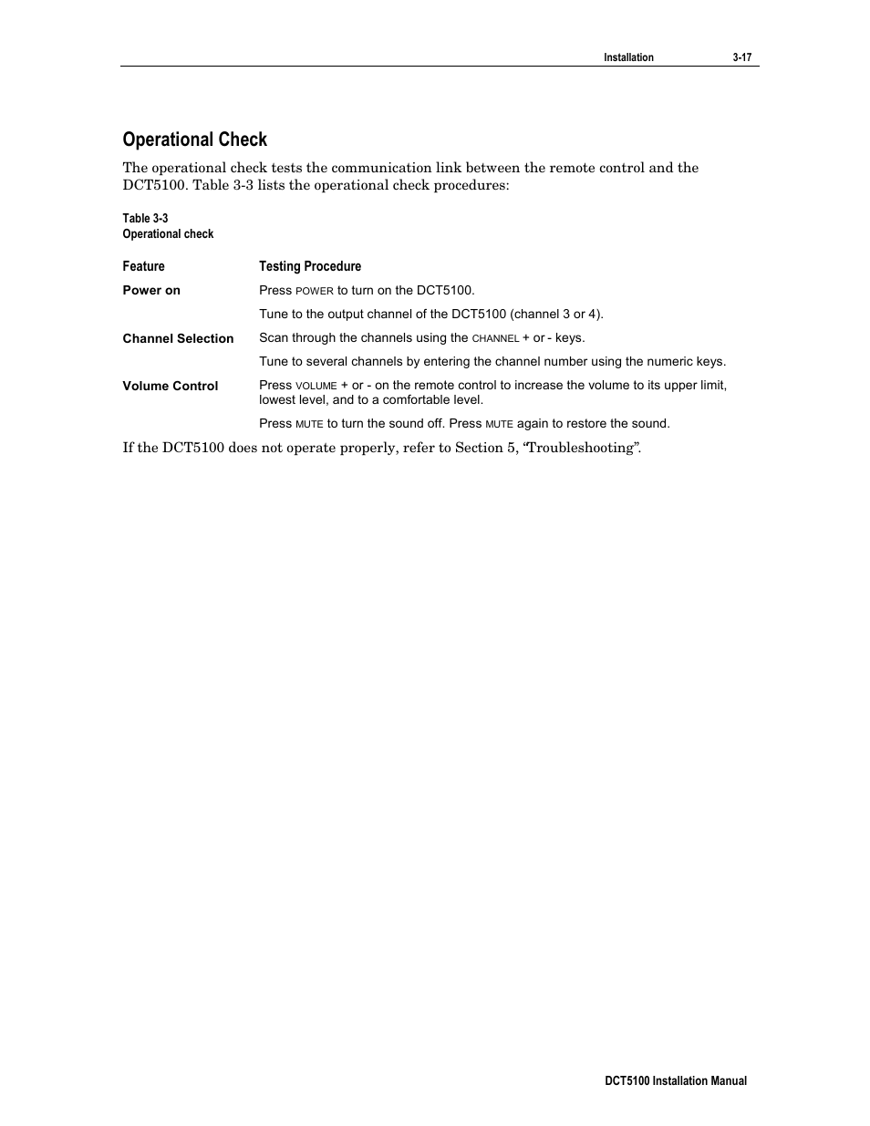 Operational check | ARRIS DCT5100 Installation Manual User Manual | Page 40 / 81