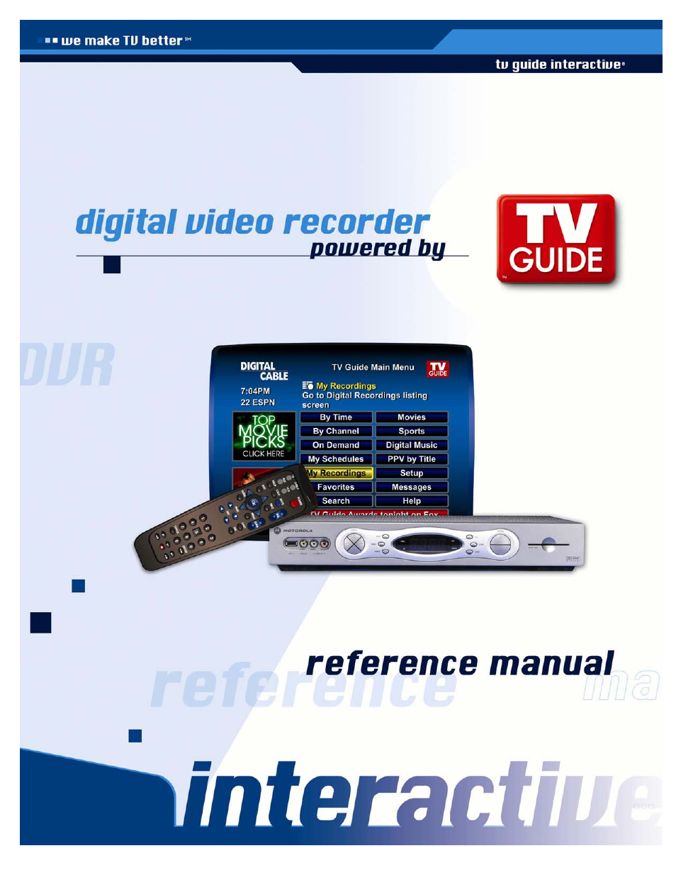 ARRIS DCT6208 TVGuide DVR Manual User Manual | 59 pages