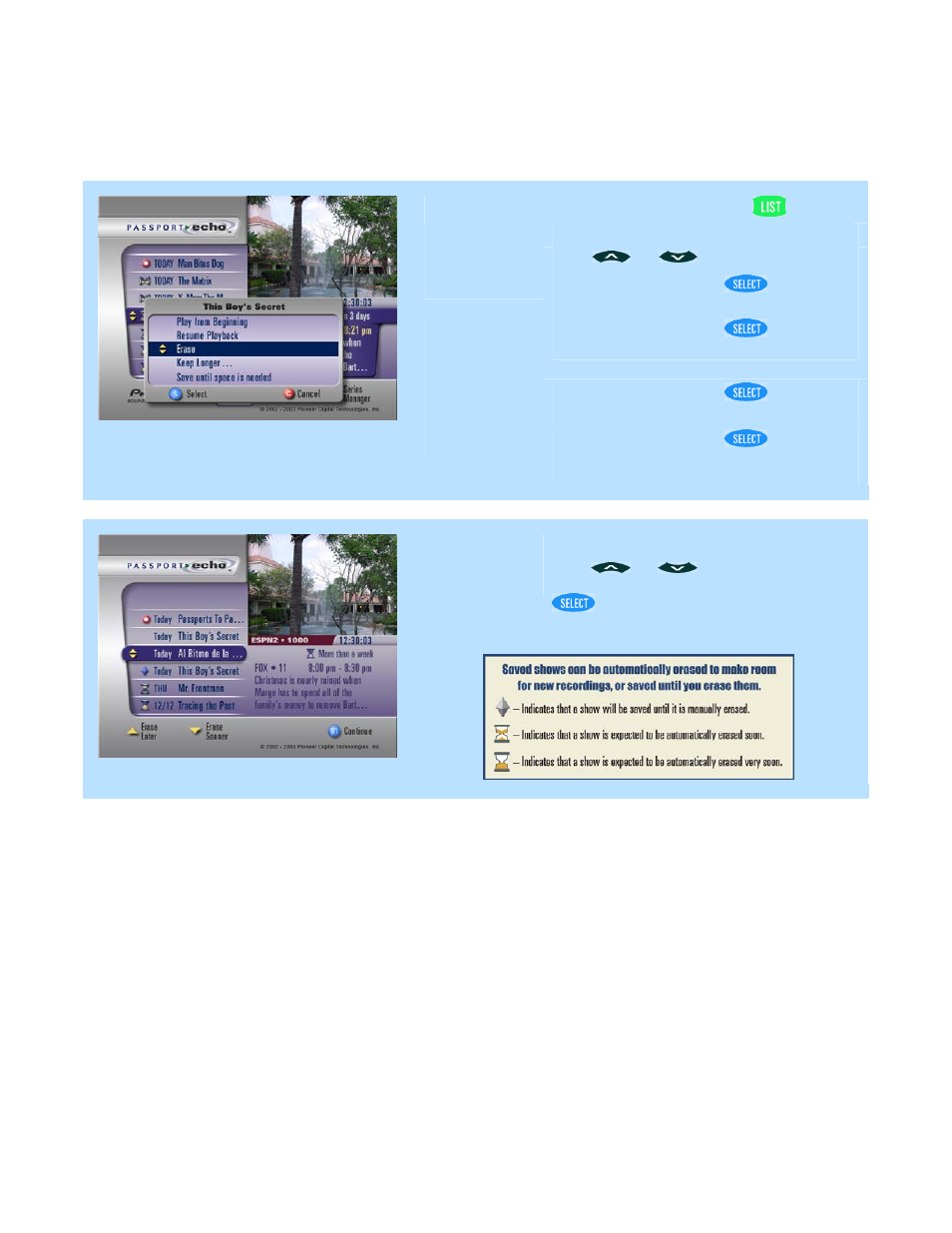 Managing saved shows | ARRIS DCT6412 User Guide User Manual | Page 7 / 10