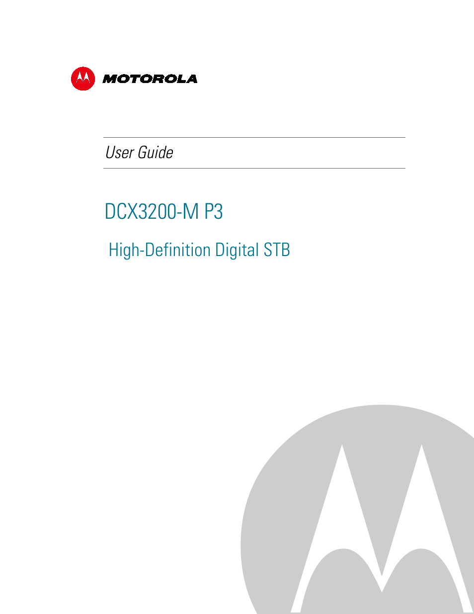 ARRIS DCX3200MP3 User Guide User Manual | 54 pages