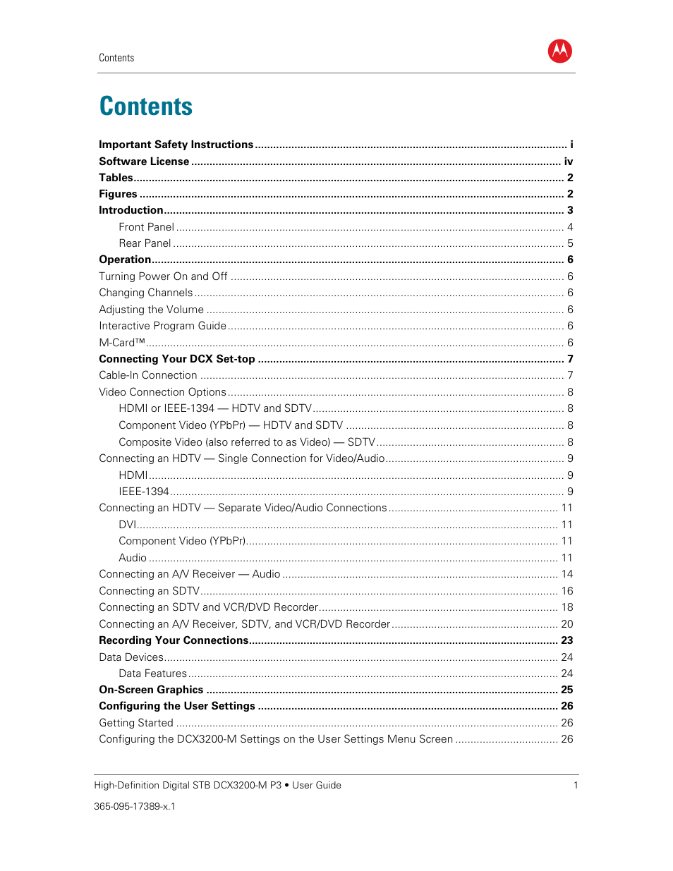 ARRIS DCX3200MP3 User Guide User Manual | Page 8 / 54