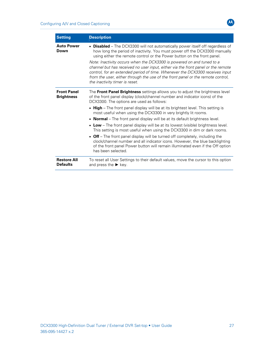 ARRIS DCX3300 User Guide User Manual | Page 36 / 51