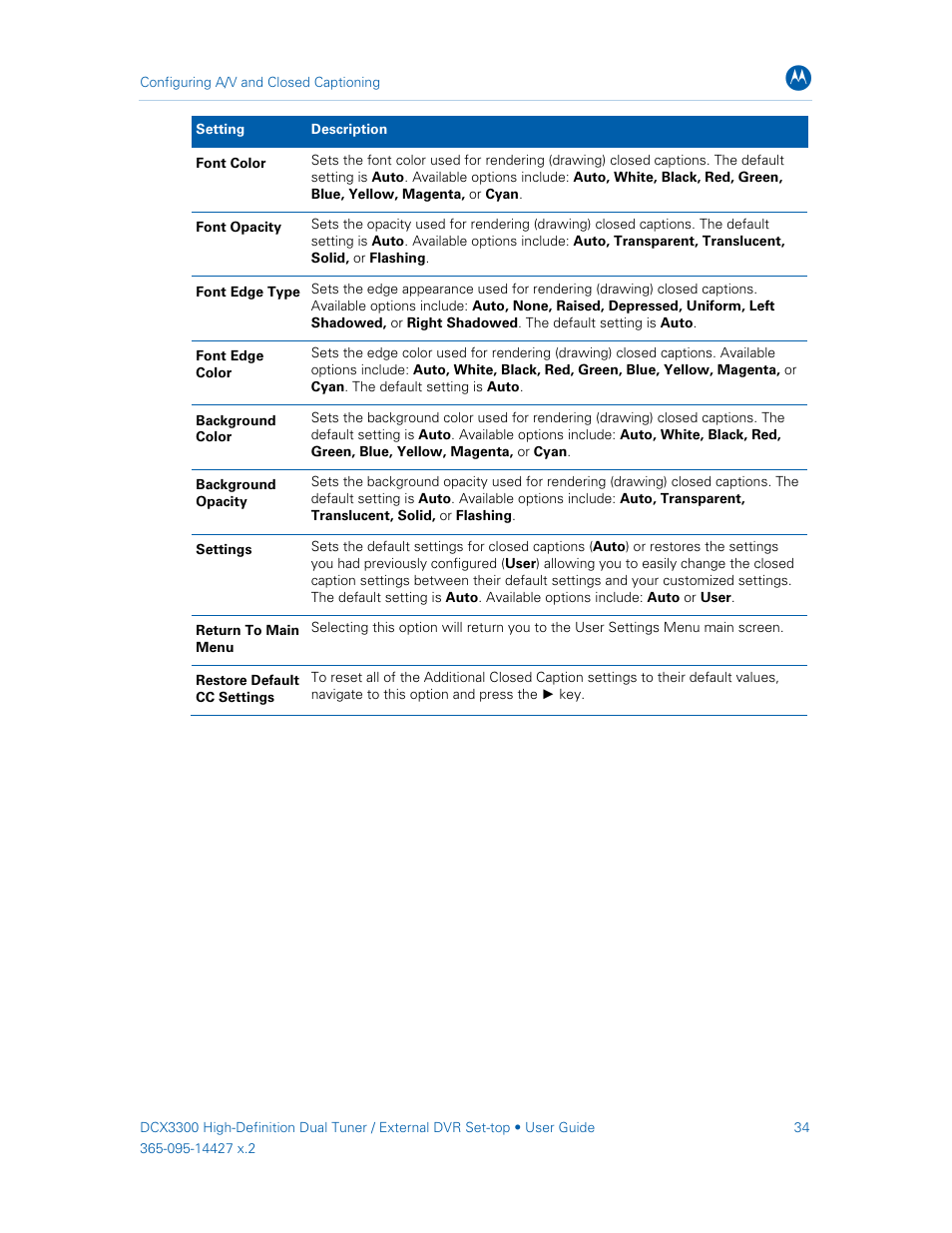 ARRIS DCX3300 User Guide User Manual | Page 43 / 51