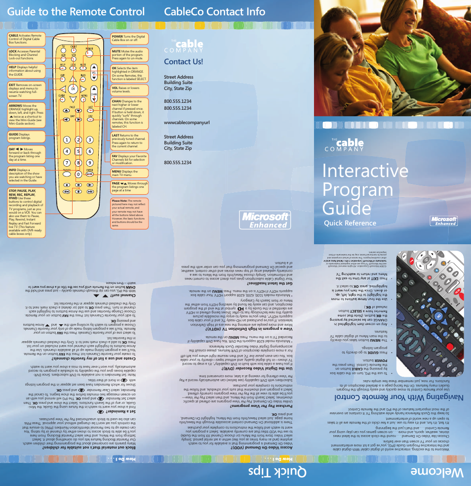 ARRIS DCT6412 Quick Start Guide Microsoft User Manual | 2 pages