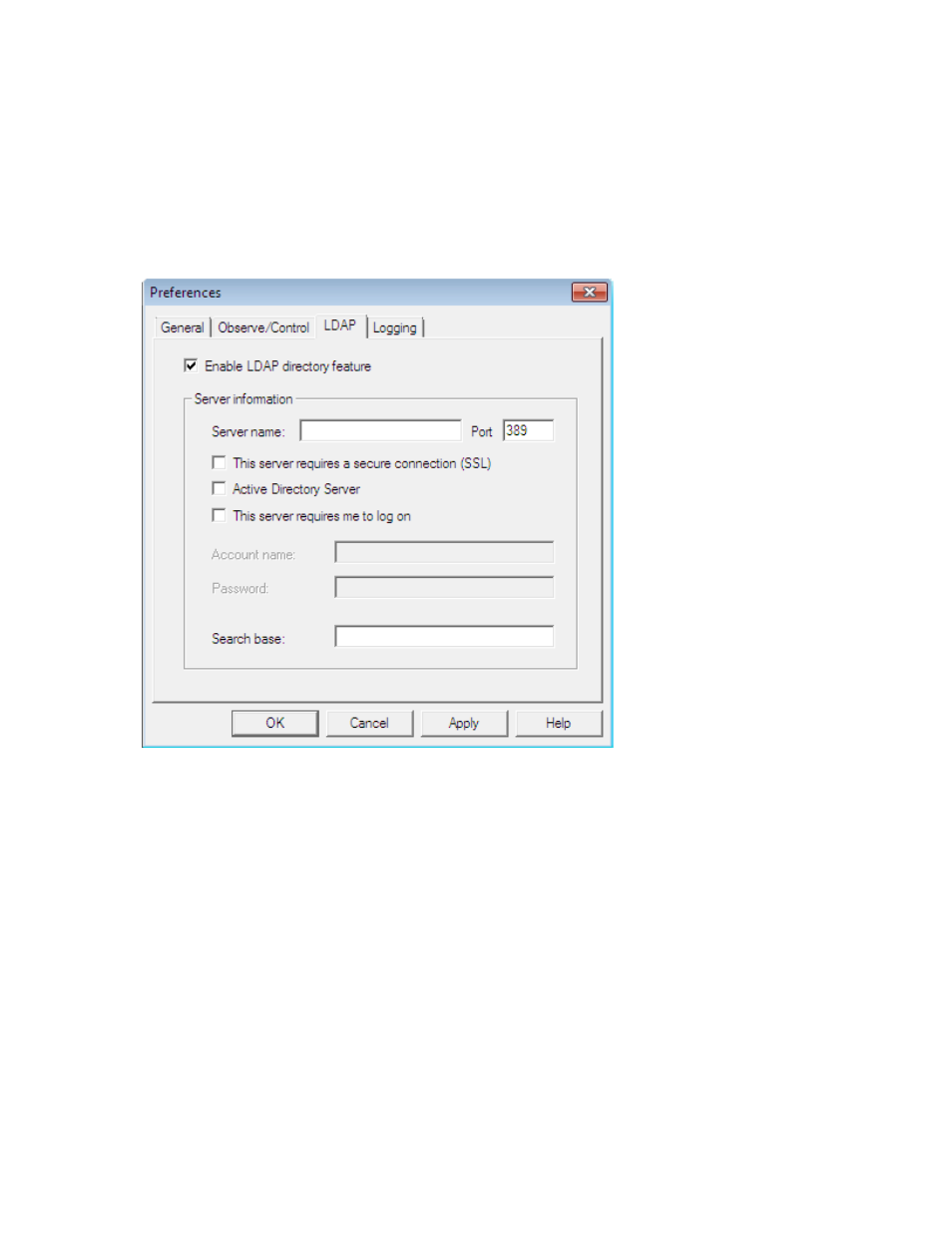 The ldap tab | ARRIS Timbuktu for Windows v9.0.4- Getting Started Guide User Manual | Page 16 / 57