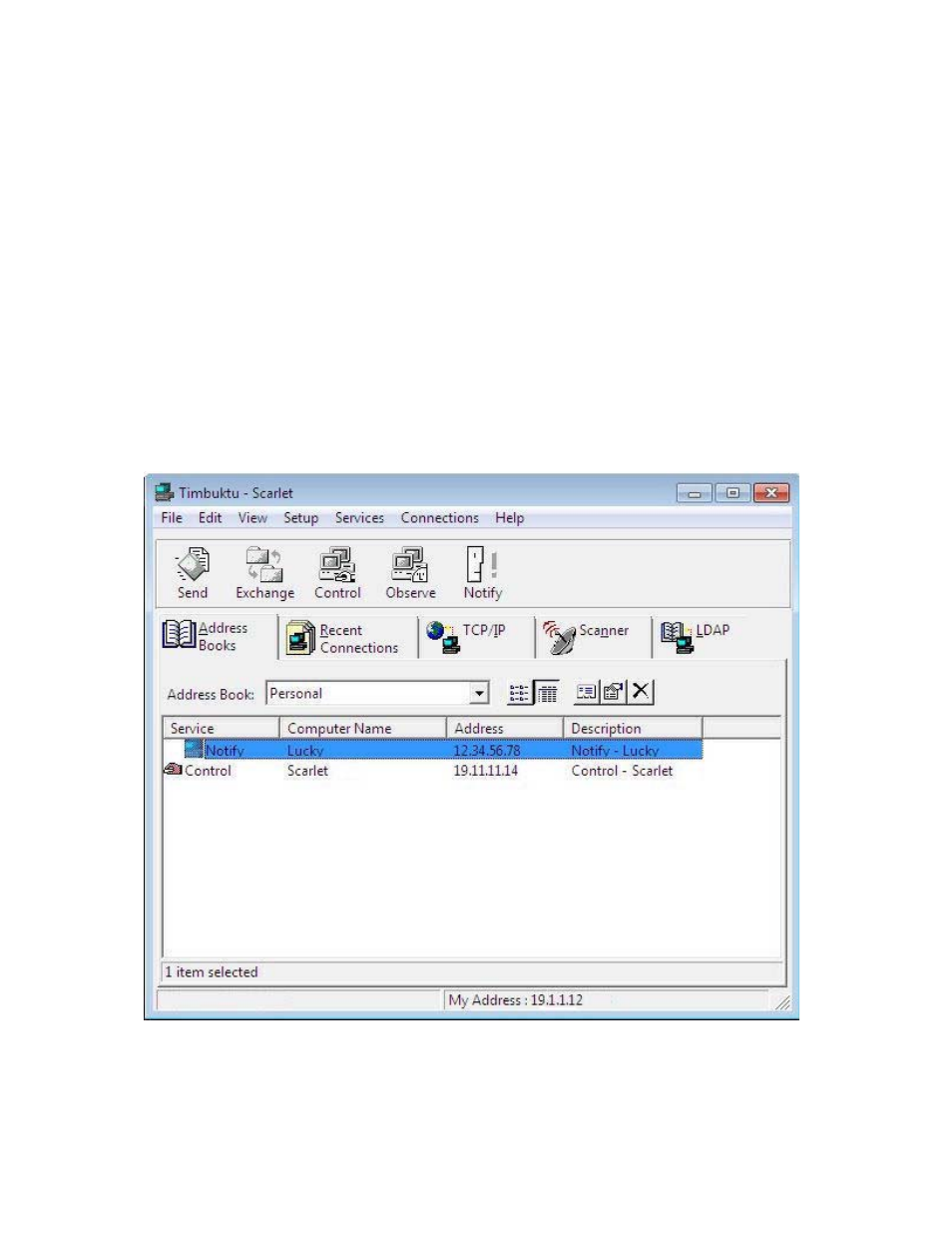 Chapter 5: making connections, The timbuktu guest window, Services you can use, see | Chapter 5, “making connections | ARRIS Timbuktu for Windows v9.0.4- Getting Started Guide User Manual | Page 33 / 57