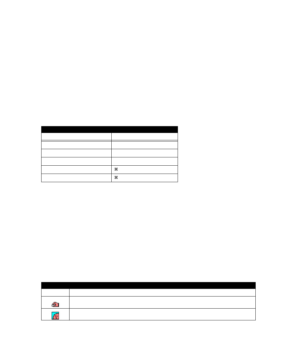 Appendix a: key mapping and service icons, Timbuktu keyboard mapping, Icon legend | Timbuktu keyboard mapping icon legend | ARRIS Timbuktu for Windows v9.0.4- Getting Started Guide User Manual | Page 53 / 57