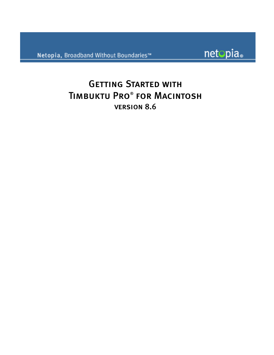 ARRIS Timbuktu for Macintosh v8.8.3- Getting Started Guide User Manual | 116 pages