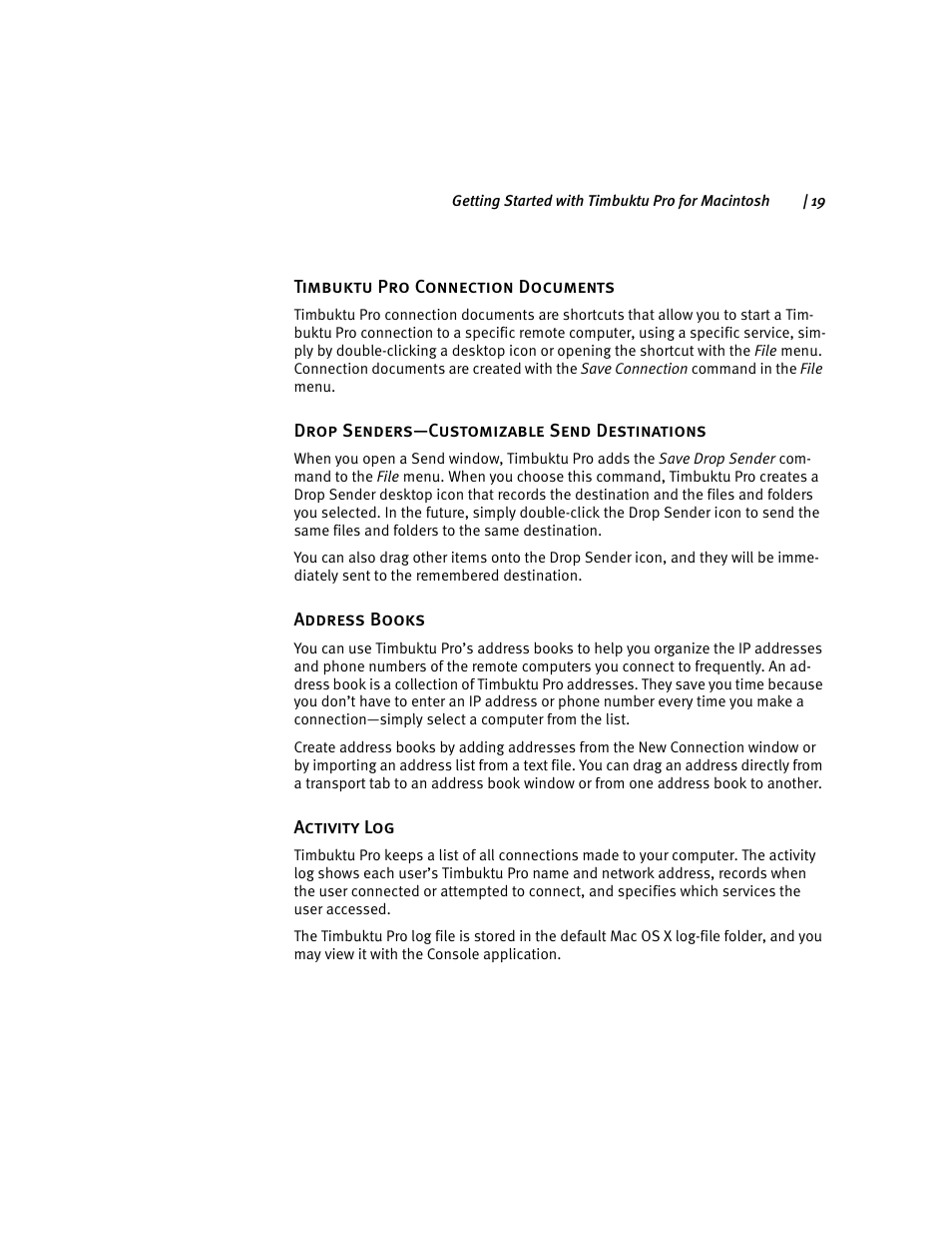ARRIS Timbuktu for Macintosh v8.8.3- Getting Started Guide User Manual | Page 19 / 116