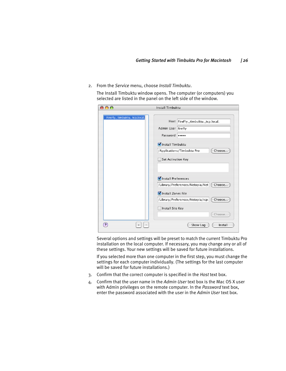 ARRIS Timbuktu for Macintosh v8.8.3- Getting Started Guide User Manual | Page 26 / 116