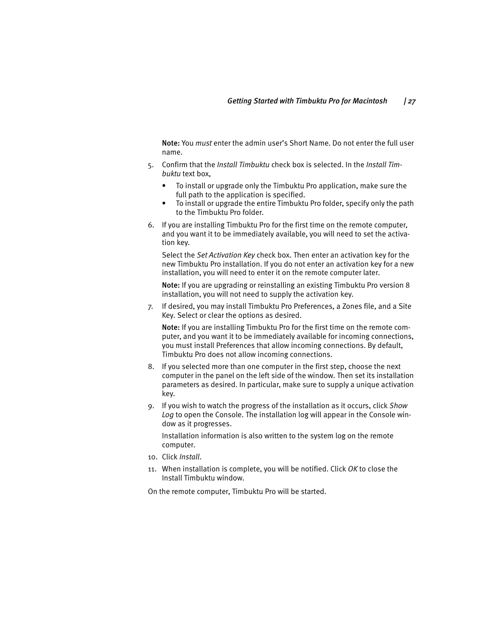 ARRIS Timbuktu for Macintosh v8.8.3- Getting Started Guide User Manual | Page 27 / 116
