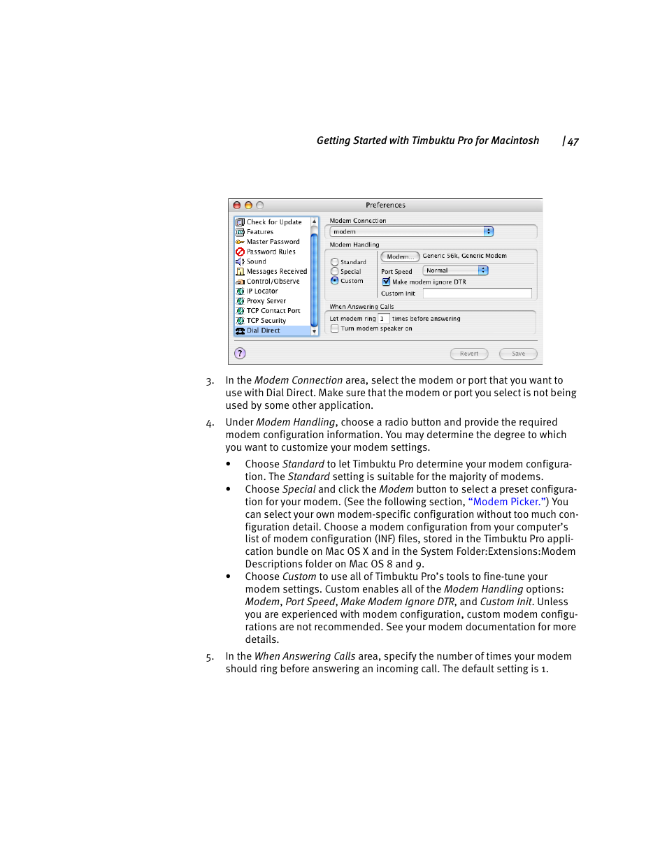 ARRIS Timbuktu for Macintosh v8.8.3- Getting Started Guide User Manual | Page 47 / 116