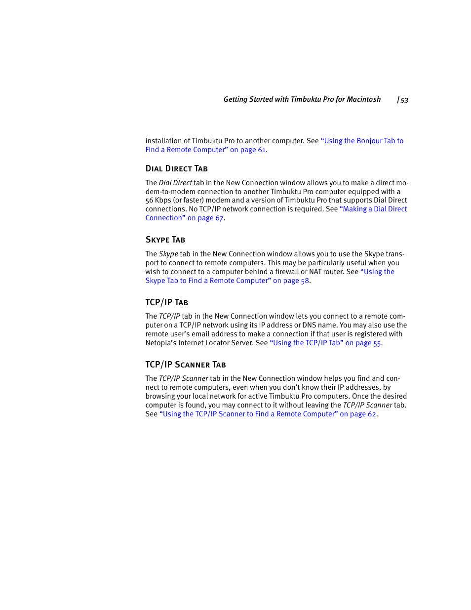 ARRIS Timbuktu for Macintosh v8.8.3- Getting Started Guide User Manual | Page 53 / 116