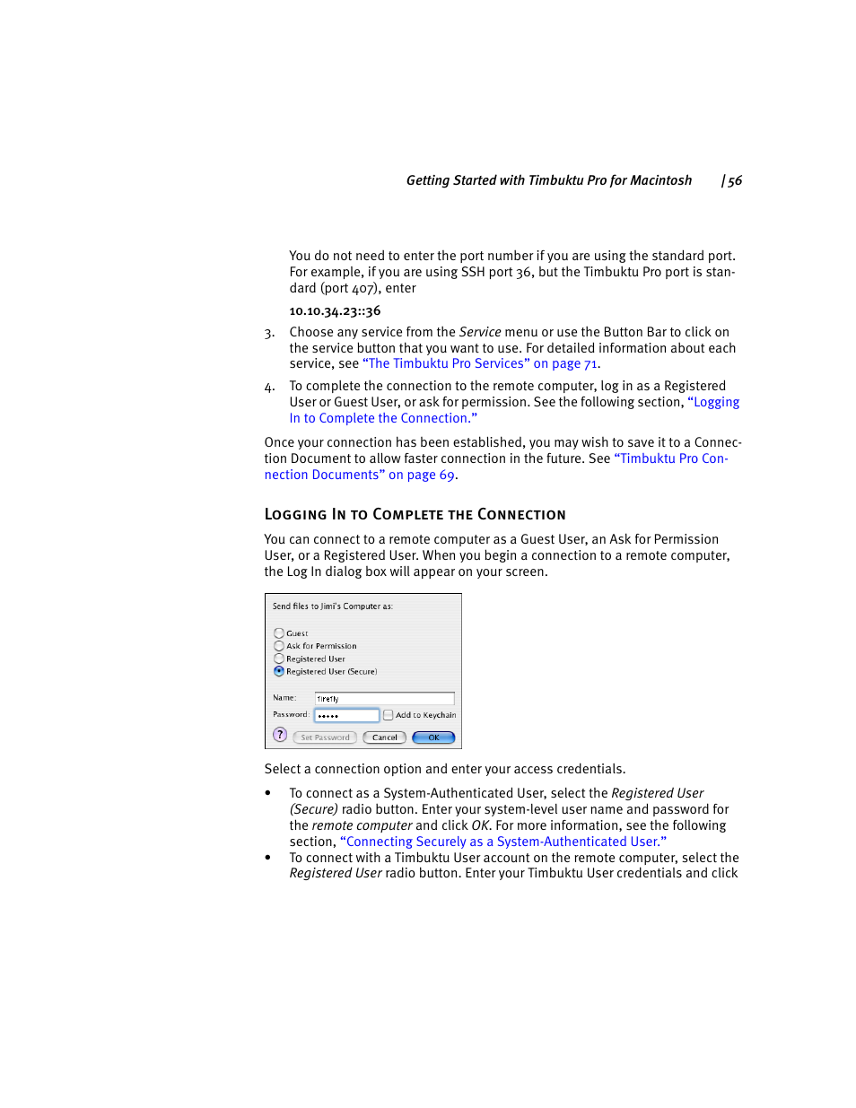 ARRIS Timbuktu for Macintosh v8.8.3- Getting Started Guide User Manual | Page 56 / 116