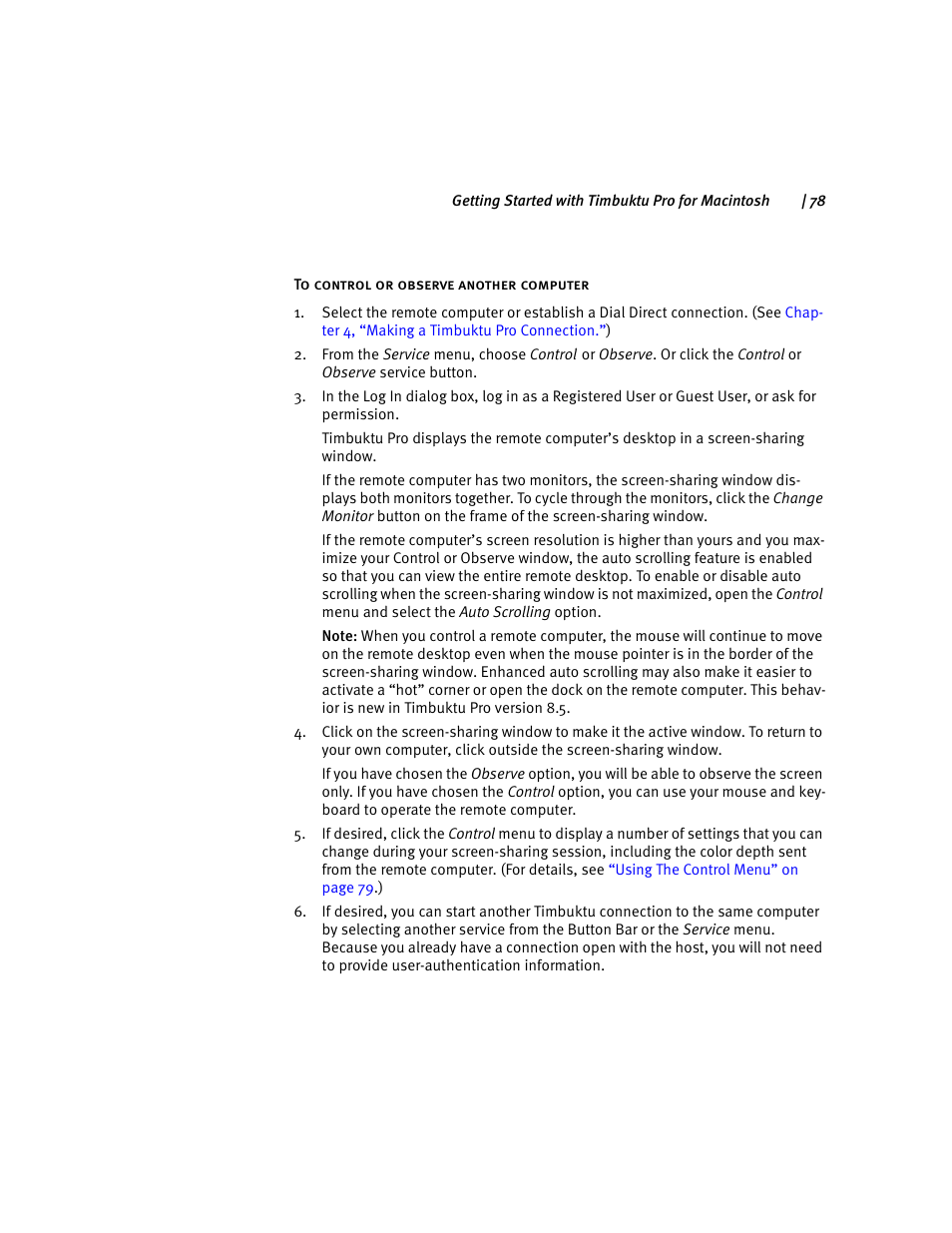 ARRIS Timbuktu for Macintosh v8.8.3- Getting Started Guide User Manual | Page 78 / 116