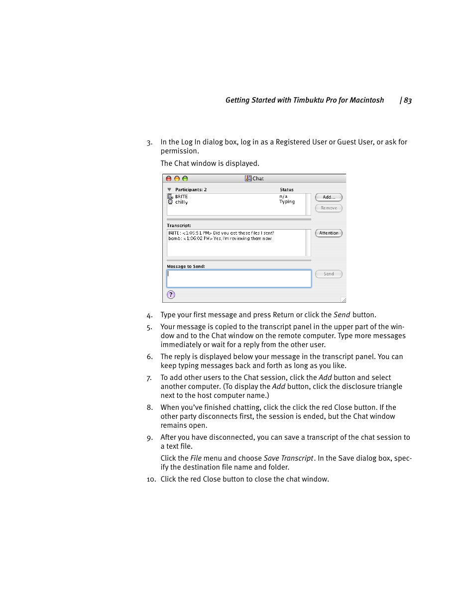 ARRIS Timbuktu for Macintosh v8.8.3- Getting Started Guide User Manual | Page 83 / 116