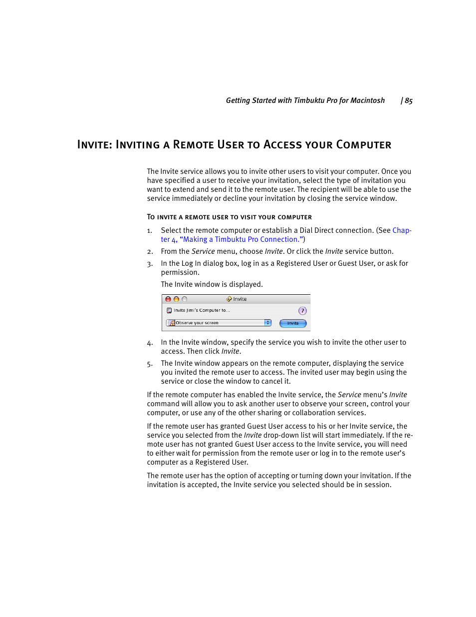 ARRIS Timbuktu for Macintosh v8.8.3- Getting Started Guide User Manual | Page 85 / 116