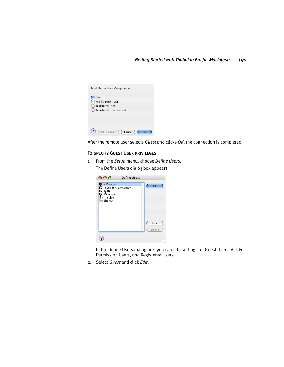 ARRIS Timbuktu for Macintosh v8.8.3- Getting Started Guide User Manual | Page 90 / 116