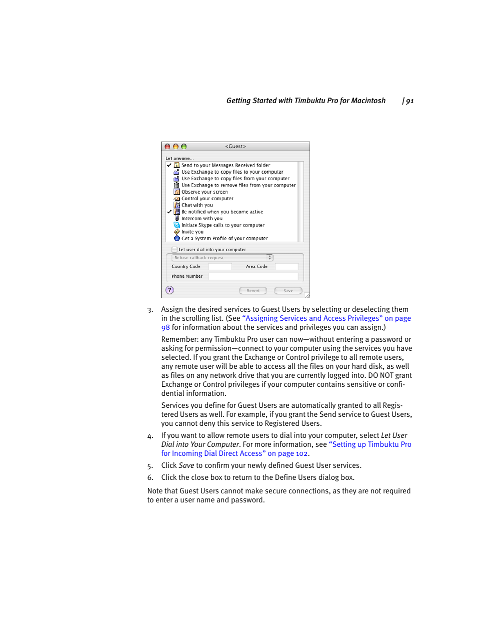 ARRIS Timbuktu for Macintosh v8.8.3- Getting Started Guide User Manual | Page 91 / 116