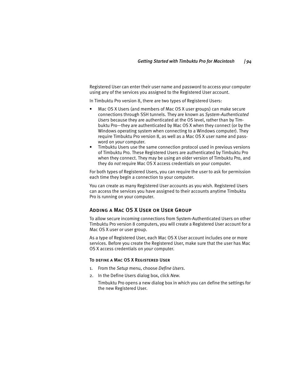 ARRIS Timbuktu for Macintosh v8.8.3- Getting Started Guide User Manual | Page 94 / 116